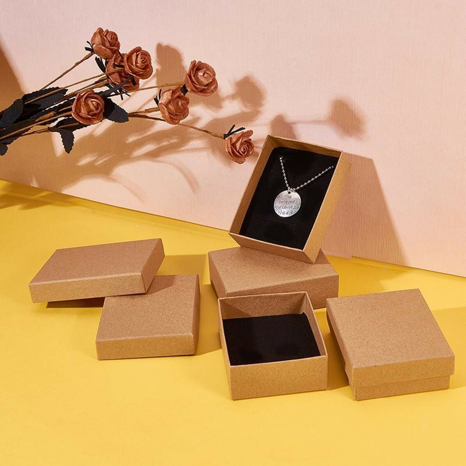 12pcs Paper Jewelry Necklace Display Case Storage Packaging Box Gift Box