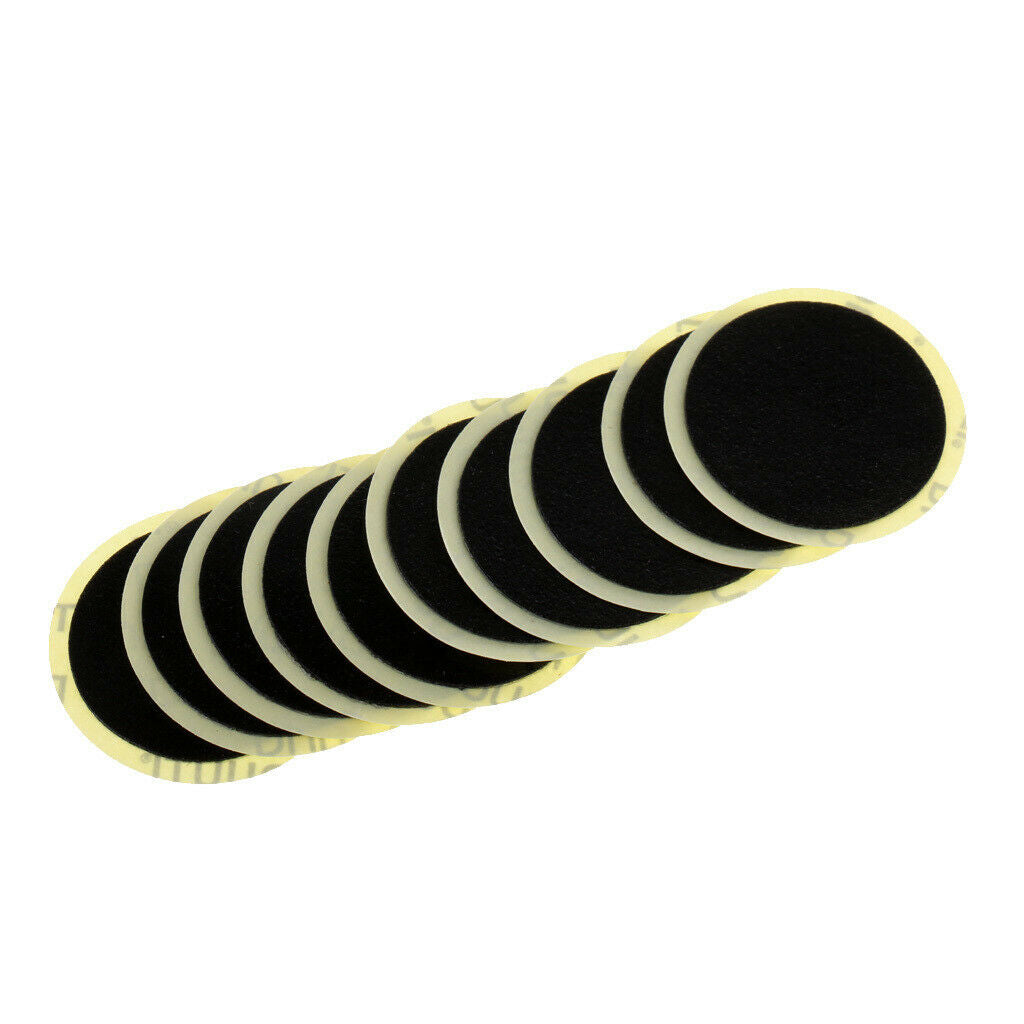 10Pcs Black Rubber Inner Tube Tire Patches Fast Repair Mend Tool No-glue