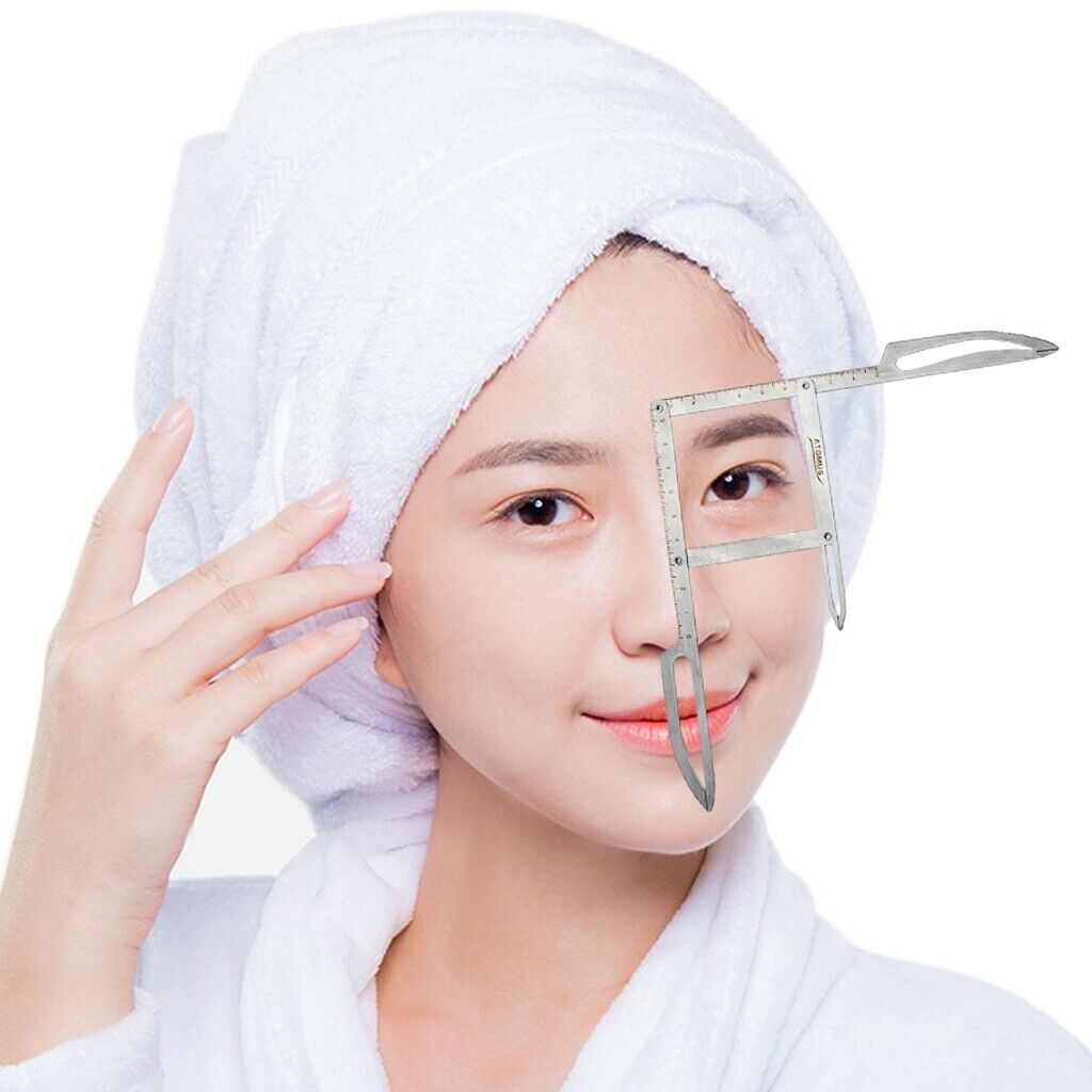 Pro Steel Calipers Microblading Permanent Eyebrow Makeup Design Measure Tool
