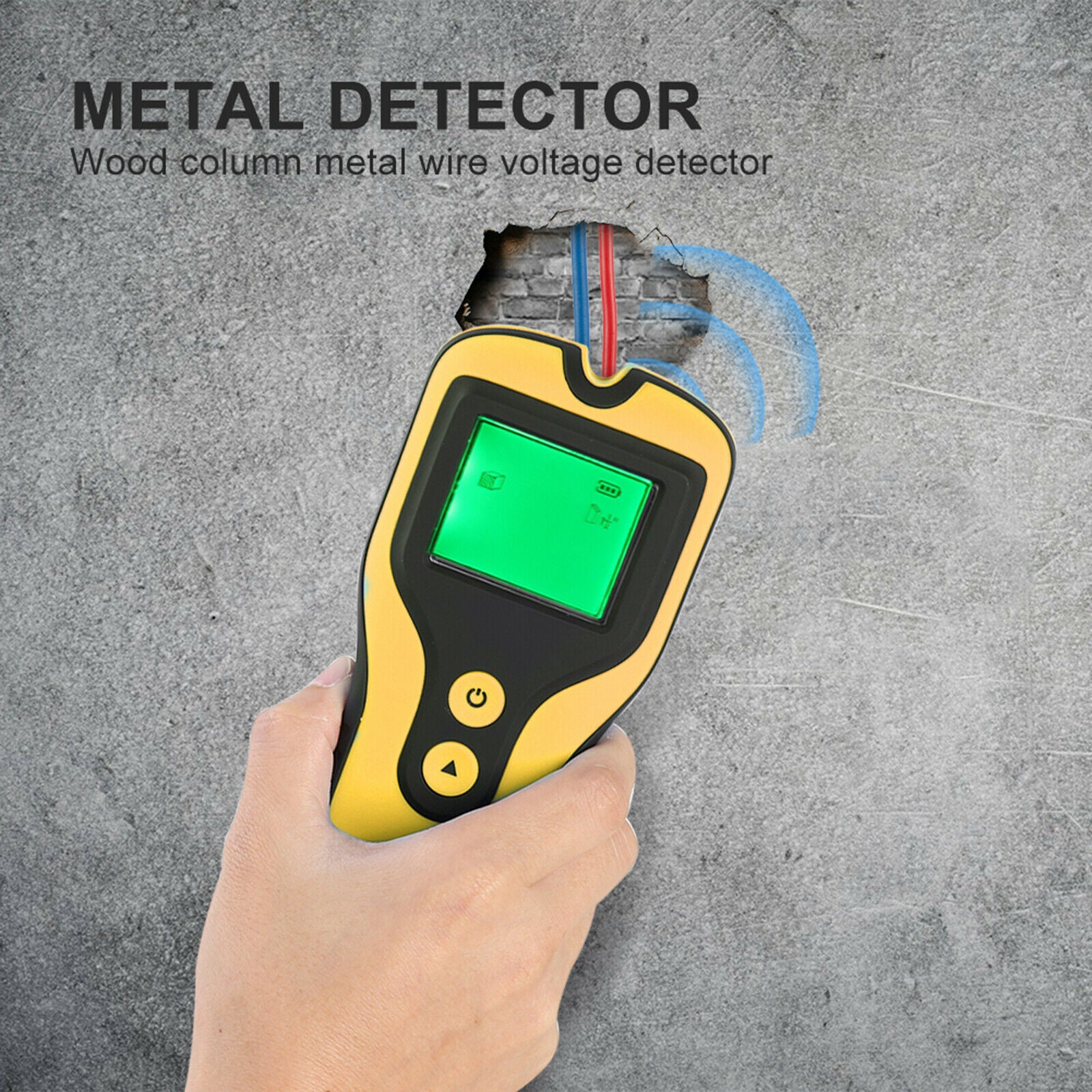3 1 Multi-Function Stud Detector Wood AC Wire Metal Studs Detection Yellow
