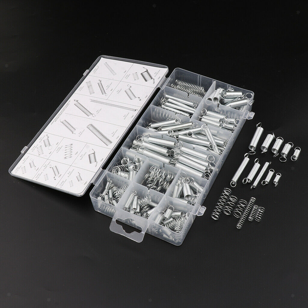 200 Small Metal Loose Steel Coil Spring Assortment