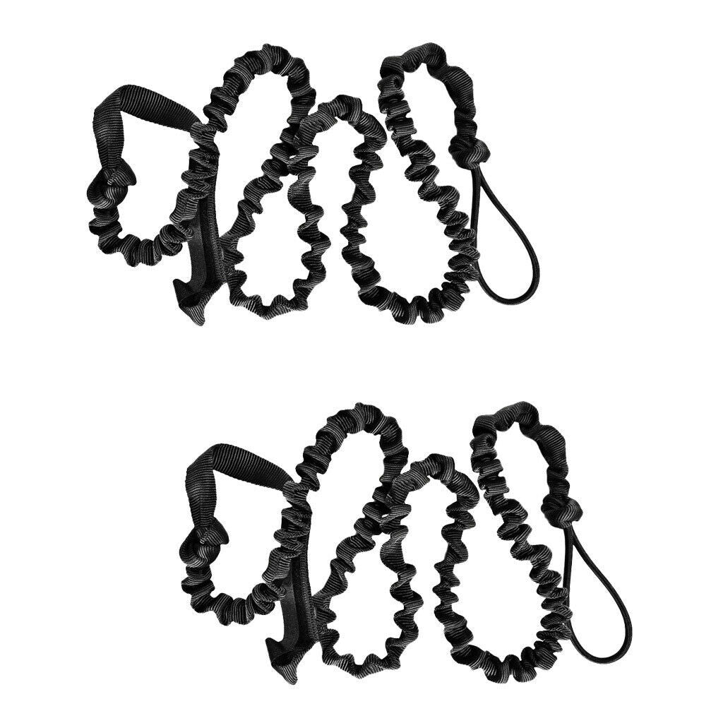 2x 2 Meters Black Sea Kayak Paddle Leash Safety Fishing Coil Tether Lanyard