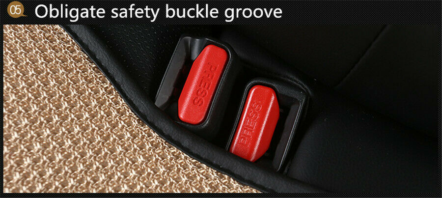 2X Car Grey Ice Silk Front Seat Cushion Soft + Comfortable Especially for Summer