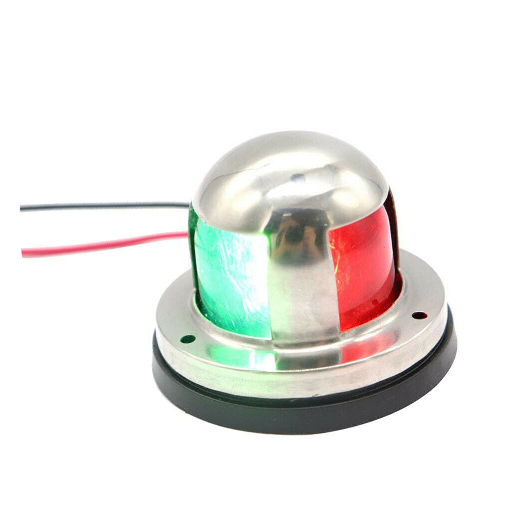12V Boat Marine Yacht LED Bow Lighting Red & Green 2 in 1 Navigation Light