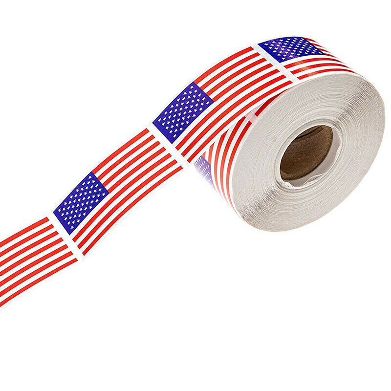 250Pcs/Roll American Flag Stickers Scrapbooking Stationery Labels Decorat.l8