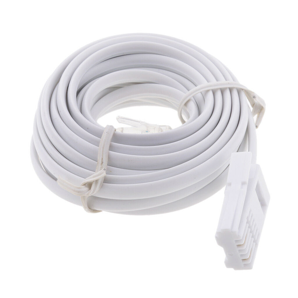 10ft RJ11 to UK BT 6P2C Landline Telephone Extension Cable Connector