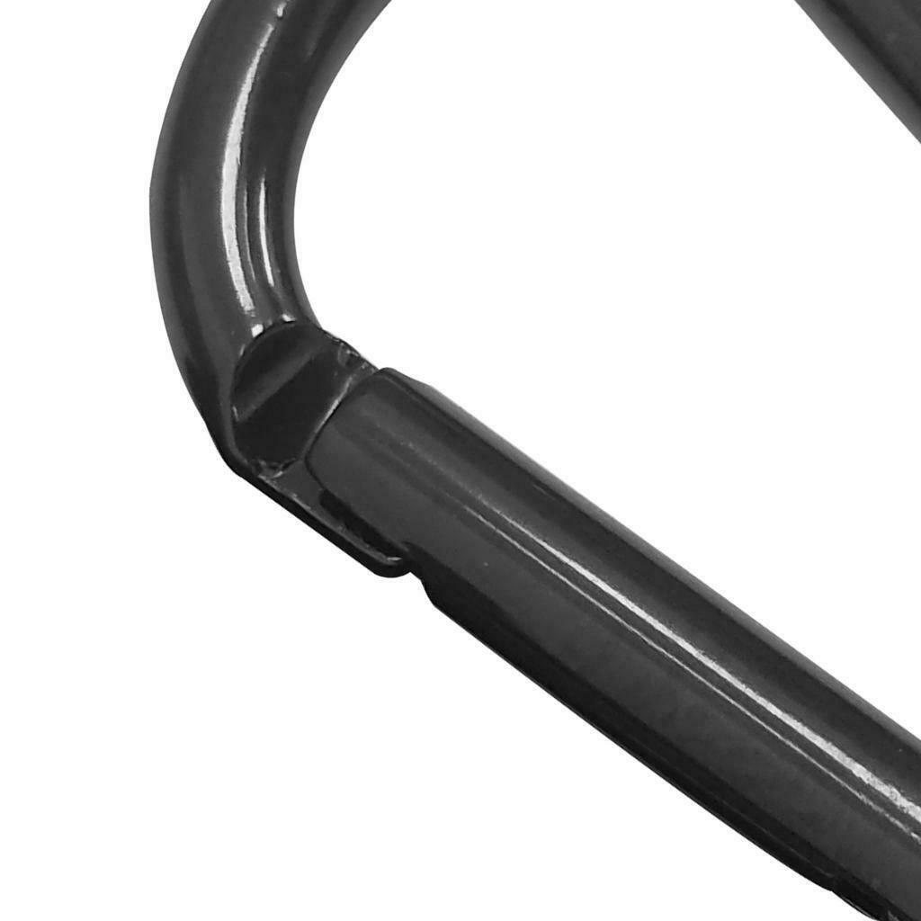 2Pcs Strong Metal Carabiner Clip Snap Spring Loaded Climbing Karabiner D Hook