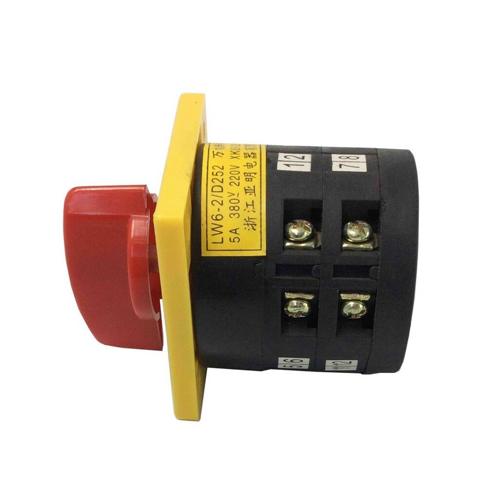 1PCS Combinations Changeover Switch 380V 5A 5 positions(1-0-2-3-4) 8 Terminals