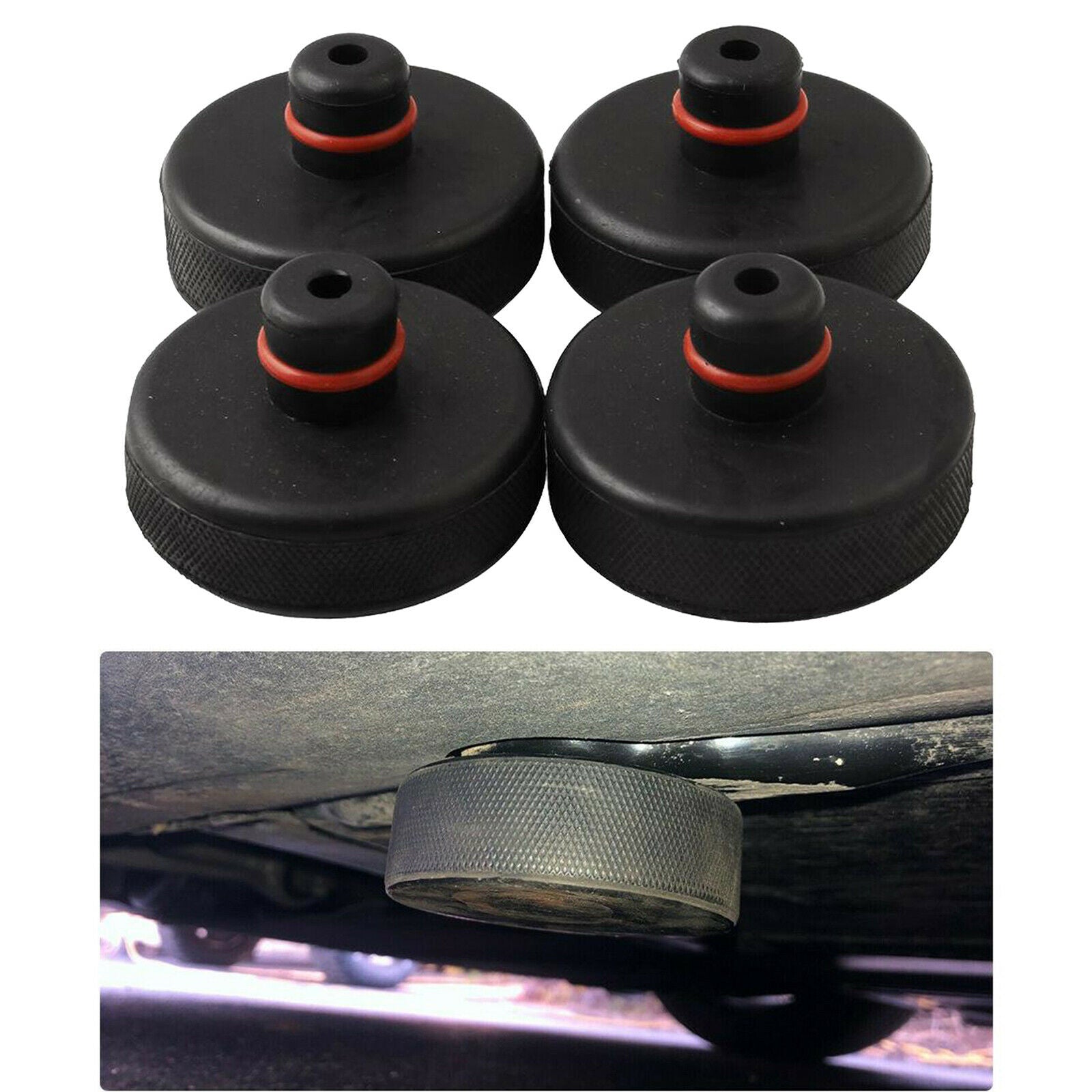4Pcs Car   Lift Point Pad Adapter Tool for Tesla S/X/3 Rubber Durable