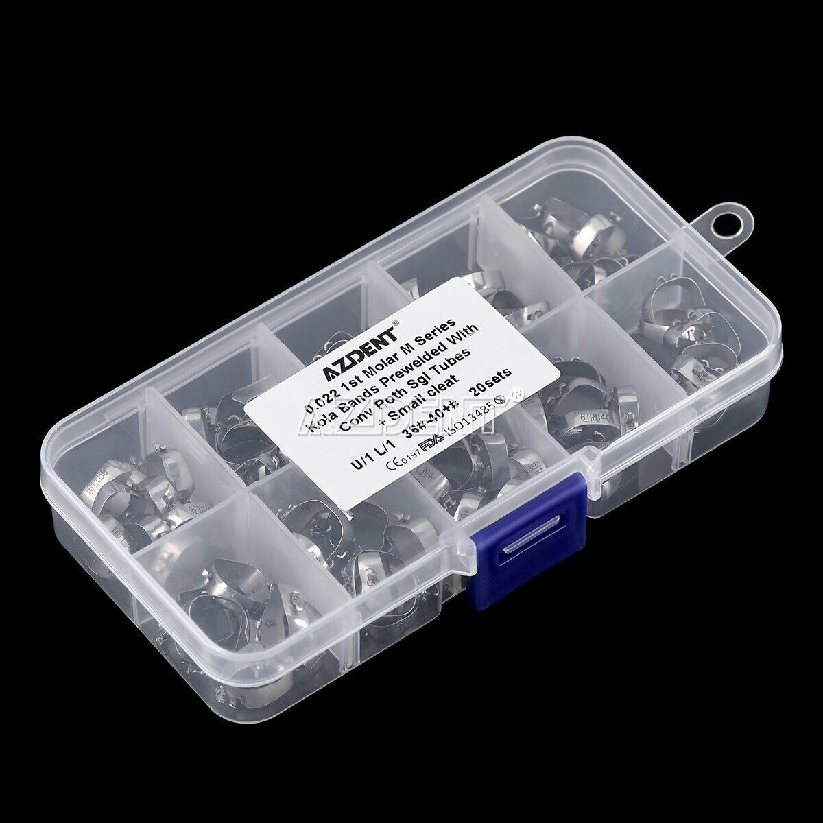 20set Dental Orthodontic 1st Molar M Bands &Buccal Tube Conv Roth.022 36#-40+#