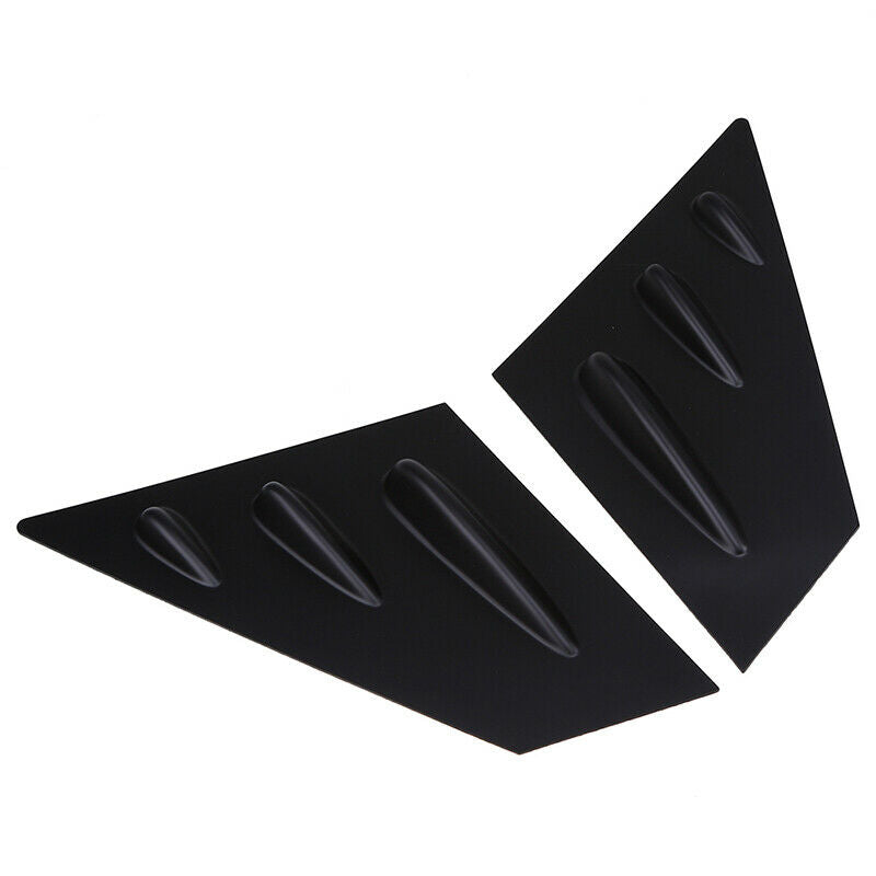 2x For Subaru WRX STi 2015-2020 Front Window Scoop Louver Cover Trim Gloss Black