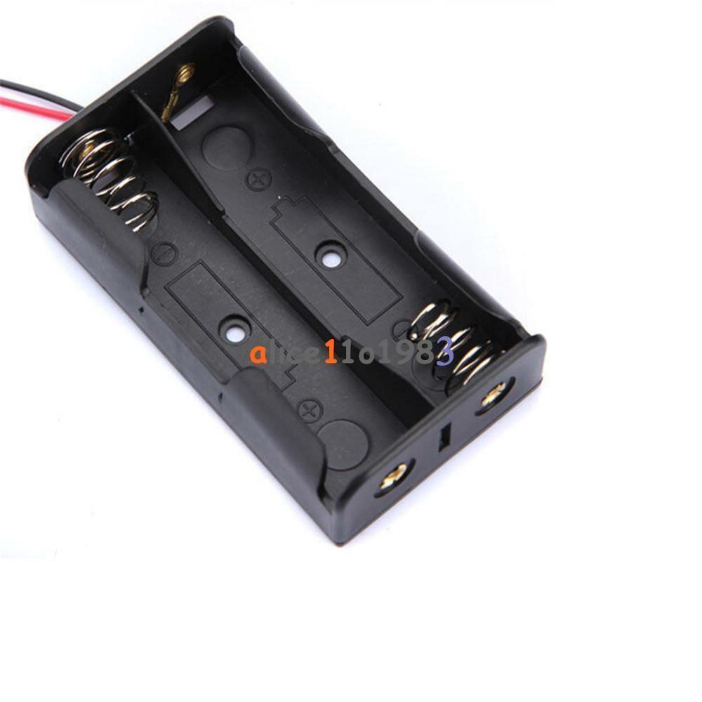 5PCS Plastic Battery Storage Case Box Holder For2 X AA 2xAA 3V with wire leads
