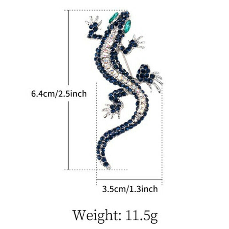 Unique Lizard Rhinestone Brooch Pin Women Geckos Brooch Clothes Jewelry B.l8
