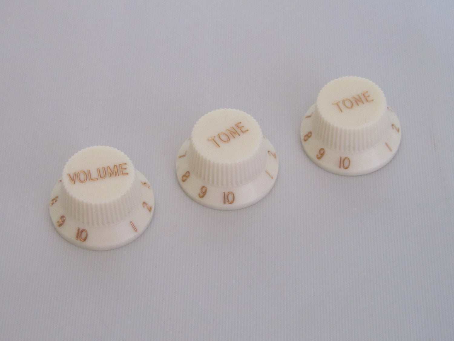 5 Sets Parchment ST Strat Guitar Knobs Volume Tone Knob fits Fender