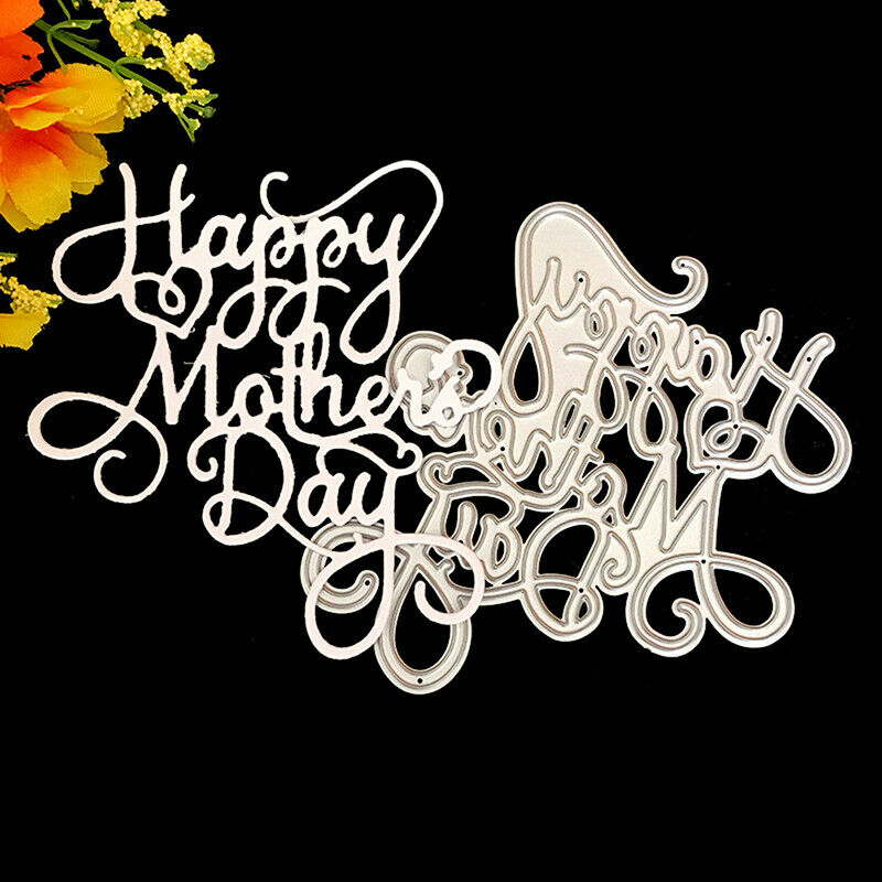 Happy mother's day words paper die cutting dies metal craft Scrapbooking NewBDA
