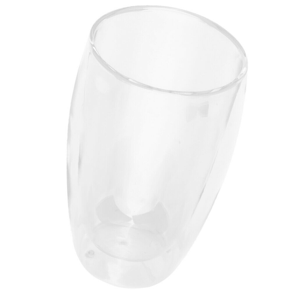 Double Layer Heat-Insulated Glass Transparent Glass Cup for Office 450ML