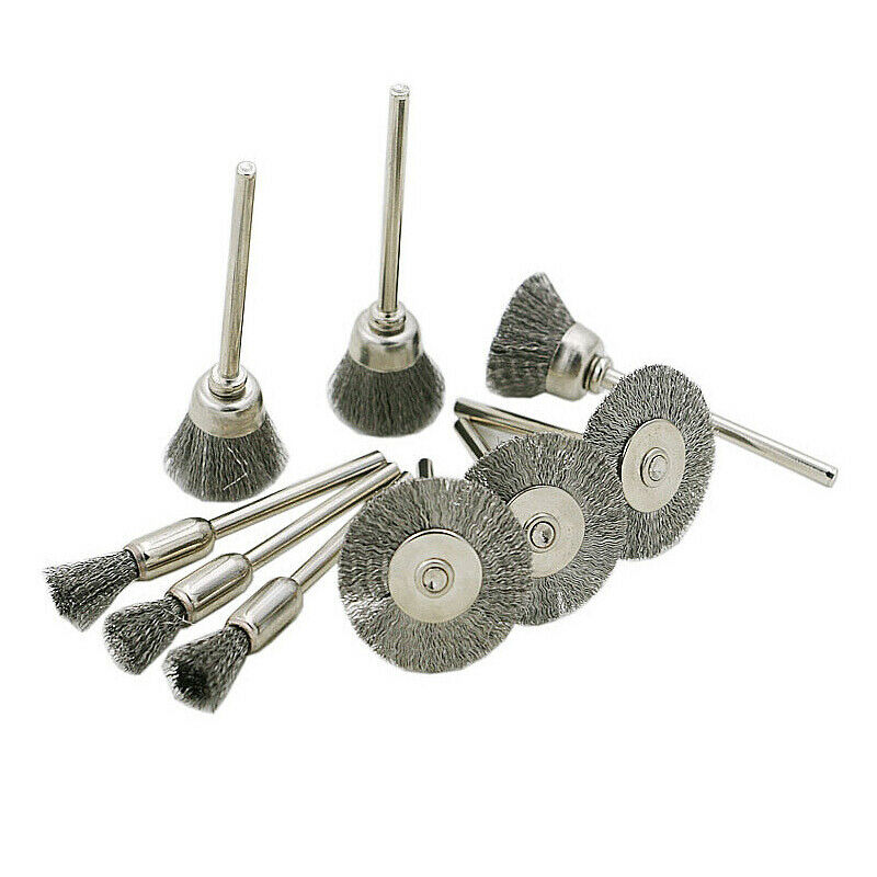 45PCS Stainless Steel Wire Wheel Brush Mix Grinding Head Carving Polishing Drill