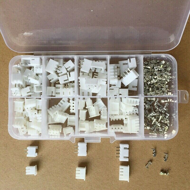250Pcs XH 2.54mm 2Pin 3Pin 4Pin Terminal Housing Header Wire Connector Z7G5
