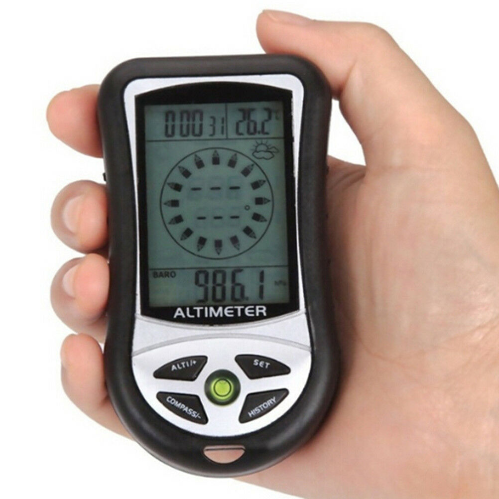 8 in 1 digital LCD compass altimeter barometer thermo temperature clock calen Tt