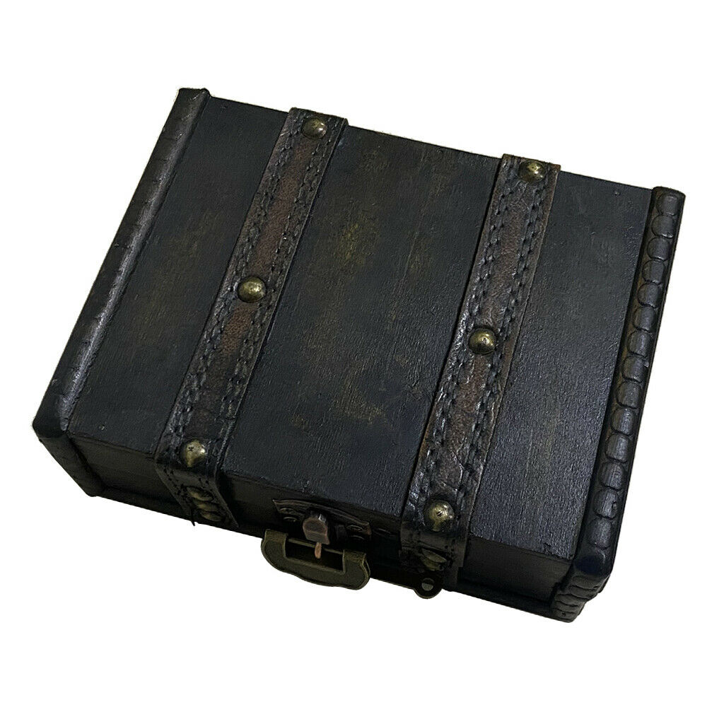 Treasure Chest Metal Lock Storage Case Organizer
