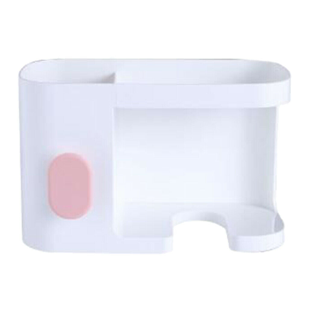 Hair Dryer Holder Punch-free Combs Gadgets Storage Rack Bathroom Organizer White