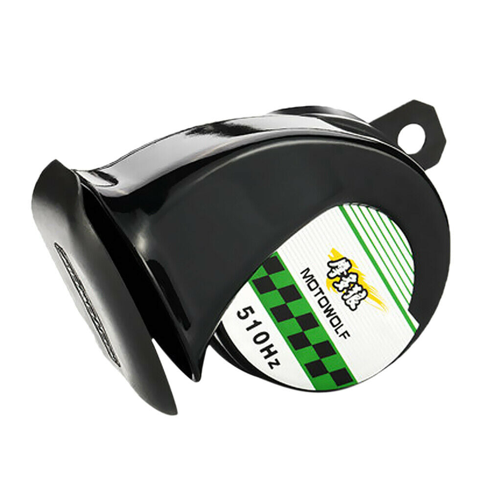 110dB 510HZ Snail Horn Universal for 12V Motorcycle Motorbike Car - Black