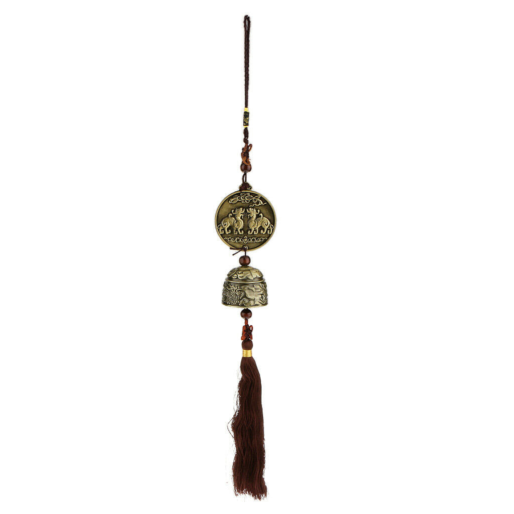 Feng Shui Metal Oriental Lucky Chinese Dragon Bell