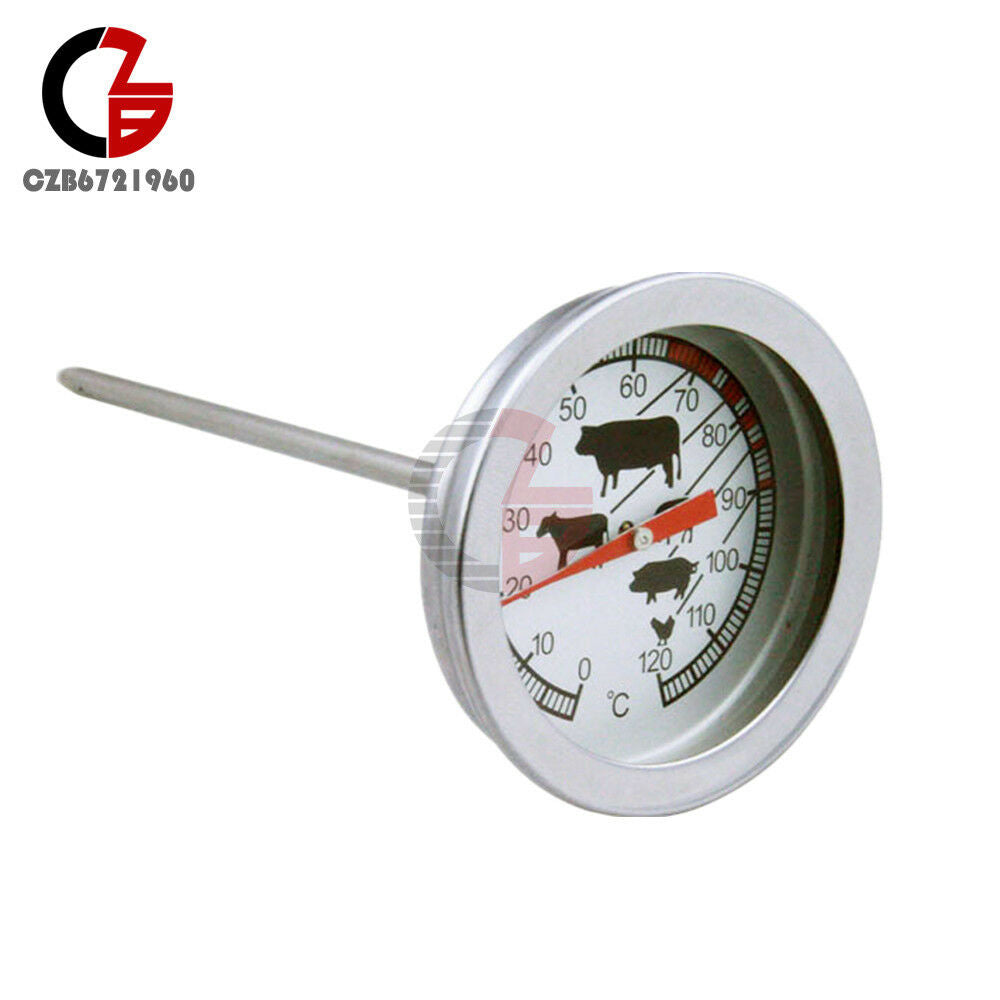 Stainless Steel Instant Read Probe Thermometer BBQ Food Cooking Meat Gauge HOT