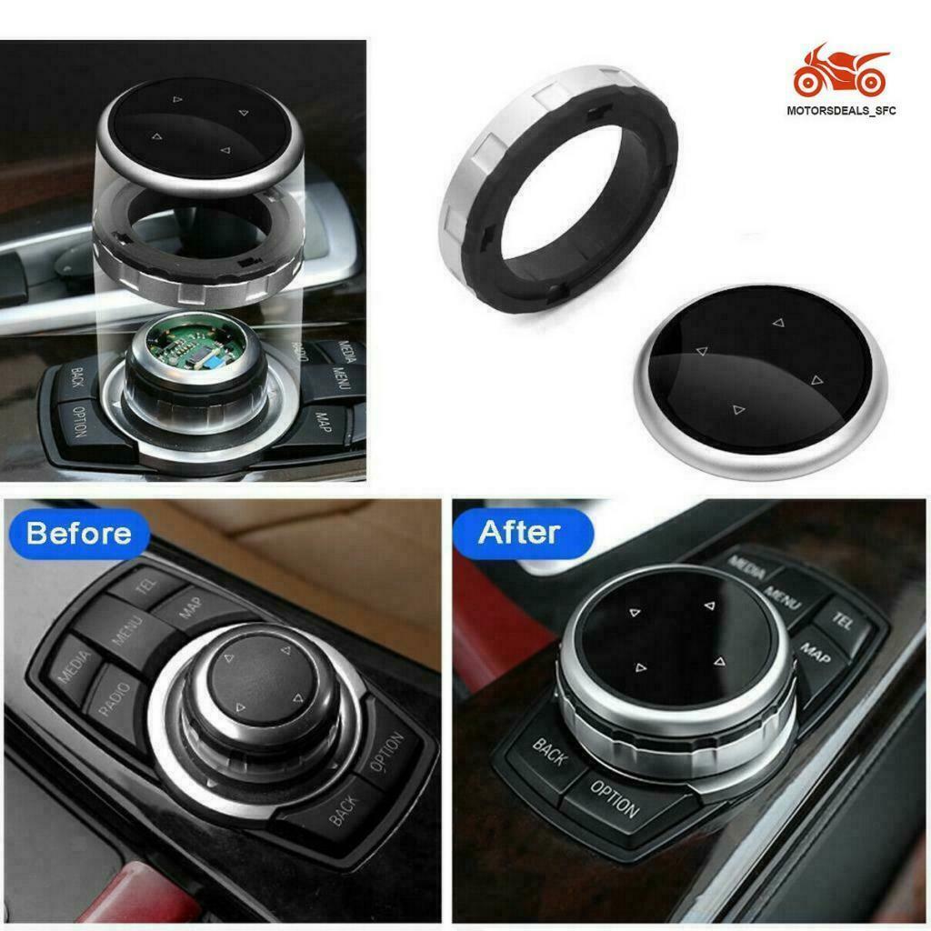 Multi media Control Knob Button Cover Trim Fit for BMW M1 2 4 6 7 3 X1 X3 X4 X5