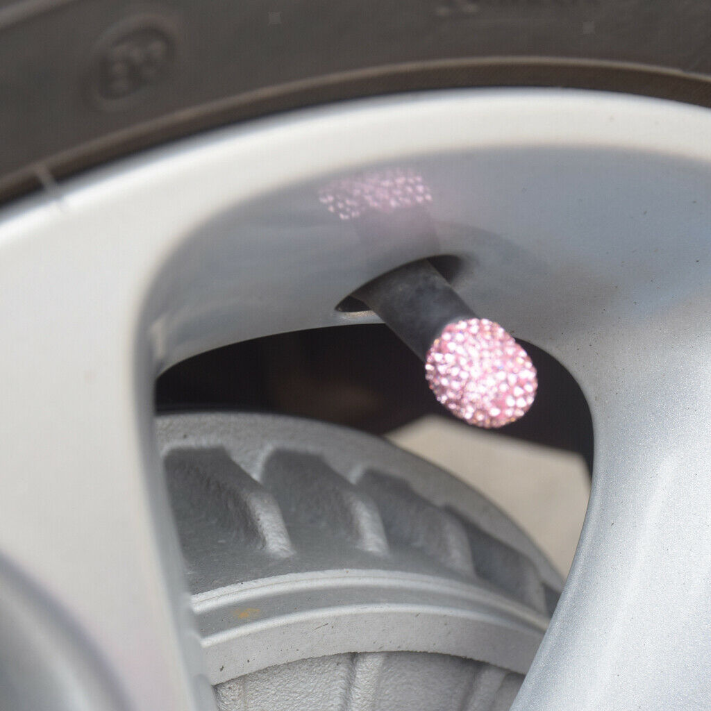Tire Wheel Stem Valve Cap  Diamond Car Tire Tyre Valve Dust Caps Covers Set 4