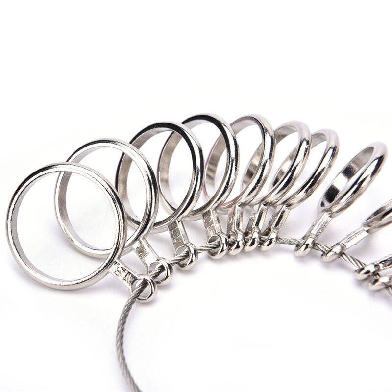 Ring Size Metal Stick Finger Gauge Ring Sizer Measuring Jewelry Tool Set DEAU