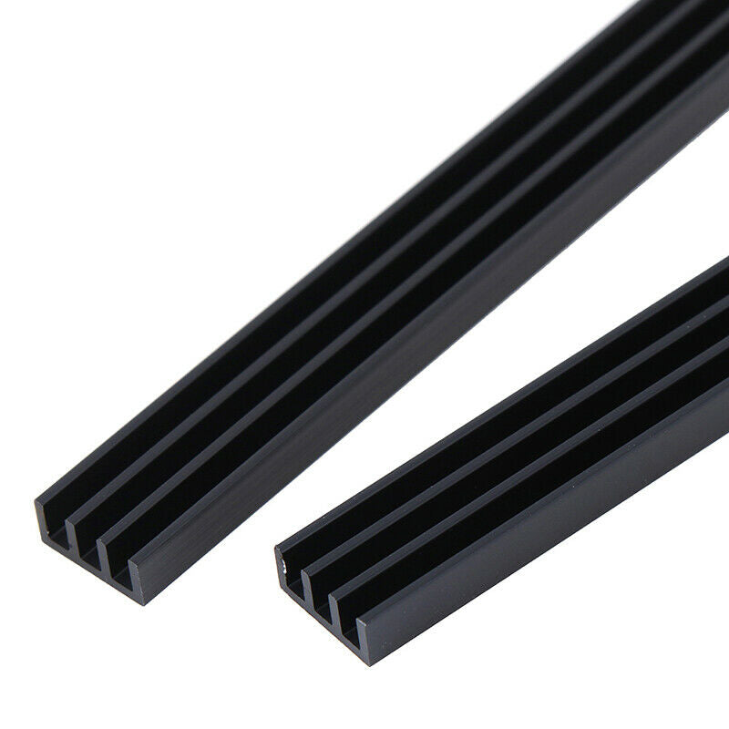 2Pcs 100 * 11 * 5mm Black Aluminum Chip Radiators Heatsink UKR.l8