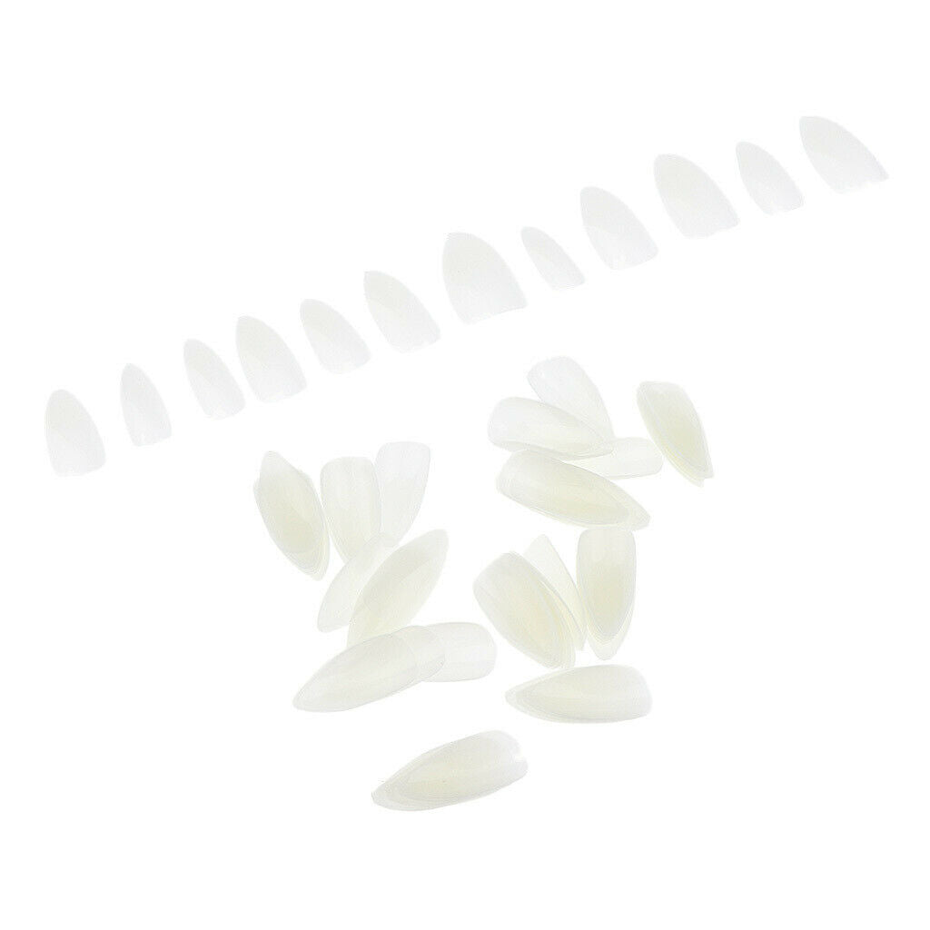 600pcs False Nail Tips Nail Practice Salons DIY Manicure Art Tools Natural