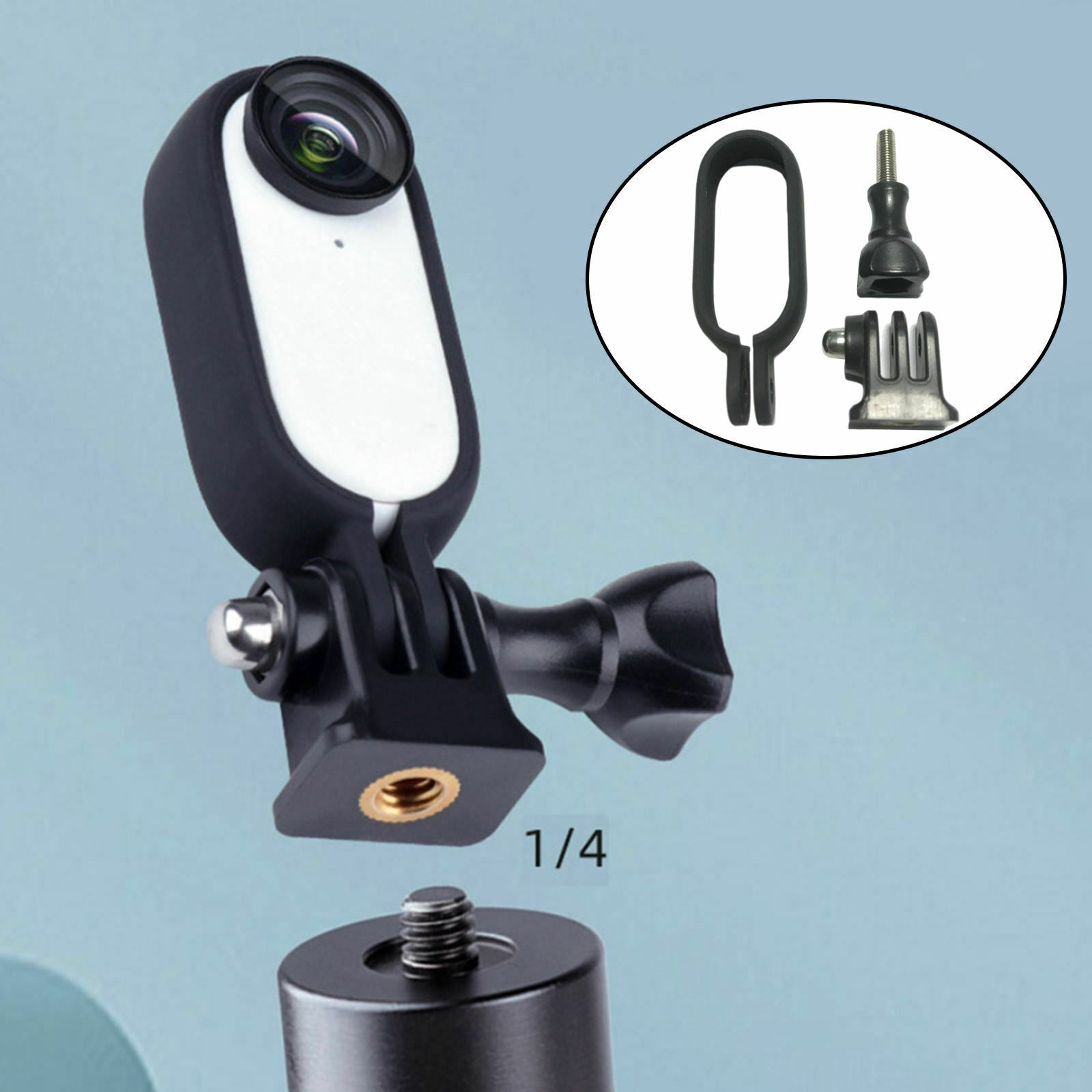 Camera Holder with Protective Frame for  Go 2 Car Suction Cup