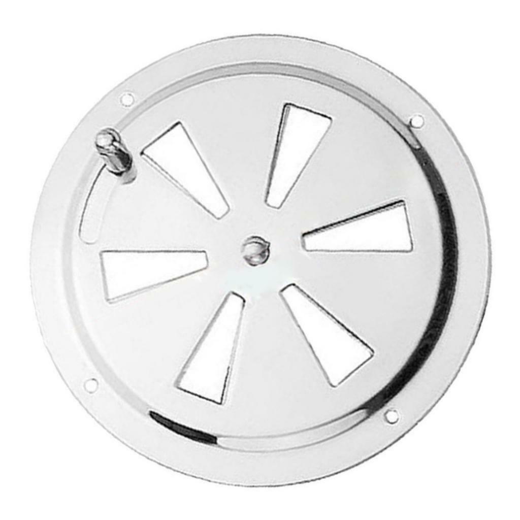 Stainless Steel Round Butterfly Vent, 5-Inch Ventilation Cover Gill Plate  -