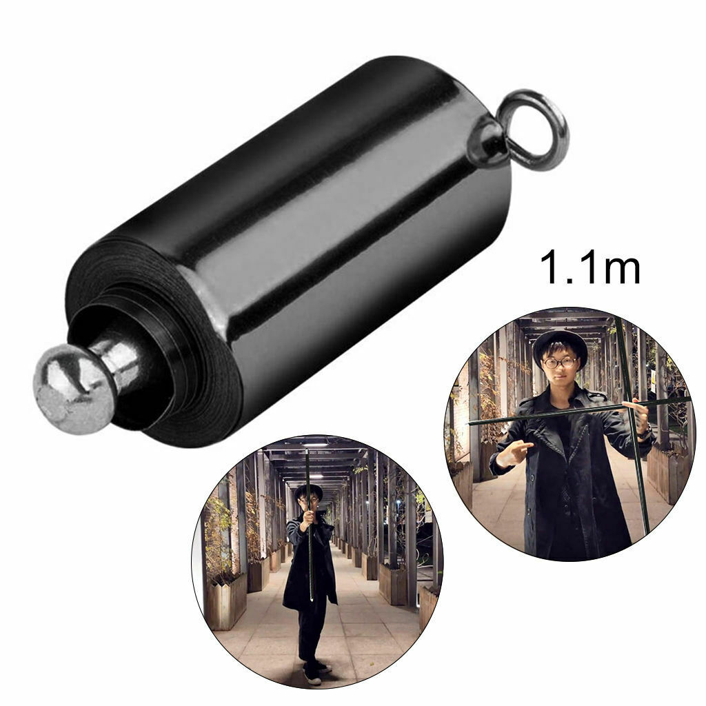 3X Outdoor Portable Magic Pocket Staff Steel Sport Black 1.1m