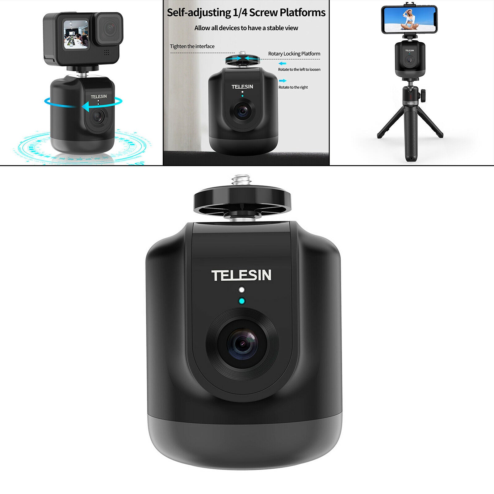 Smart Auto Face Tracking Gimbal Camera Holder 360 Degree Follow Smartphone