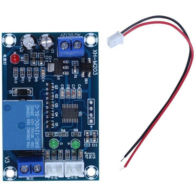 Xh-M203 Full Automatic Water Level Controller Pump Switch Module Ac/Dc 12V RelY1