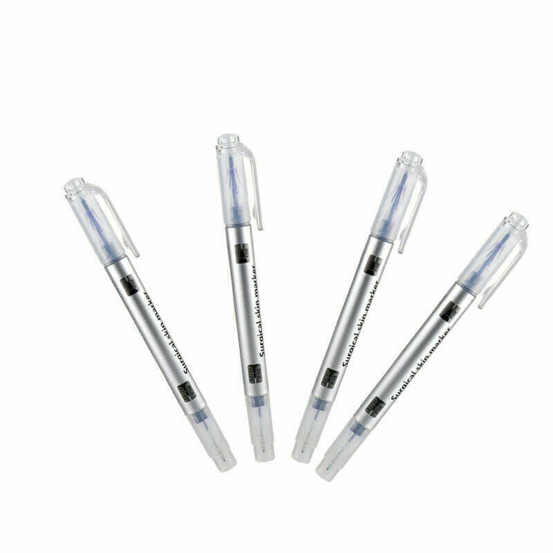 2Pcs Set Sourcil Tatouage Chirurgical Peau Stylo Marqueur Scribe D & Mesure