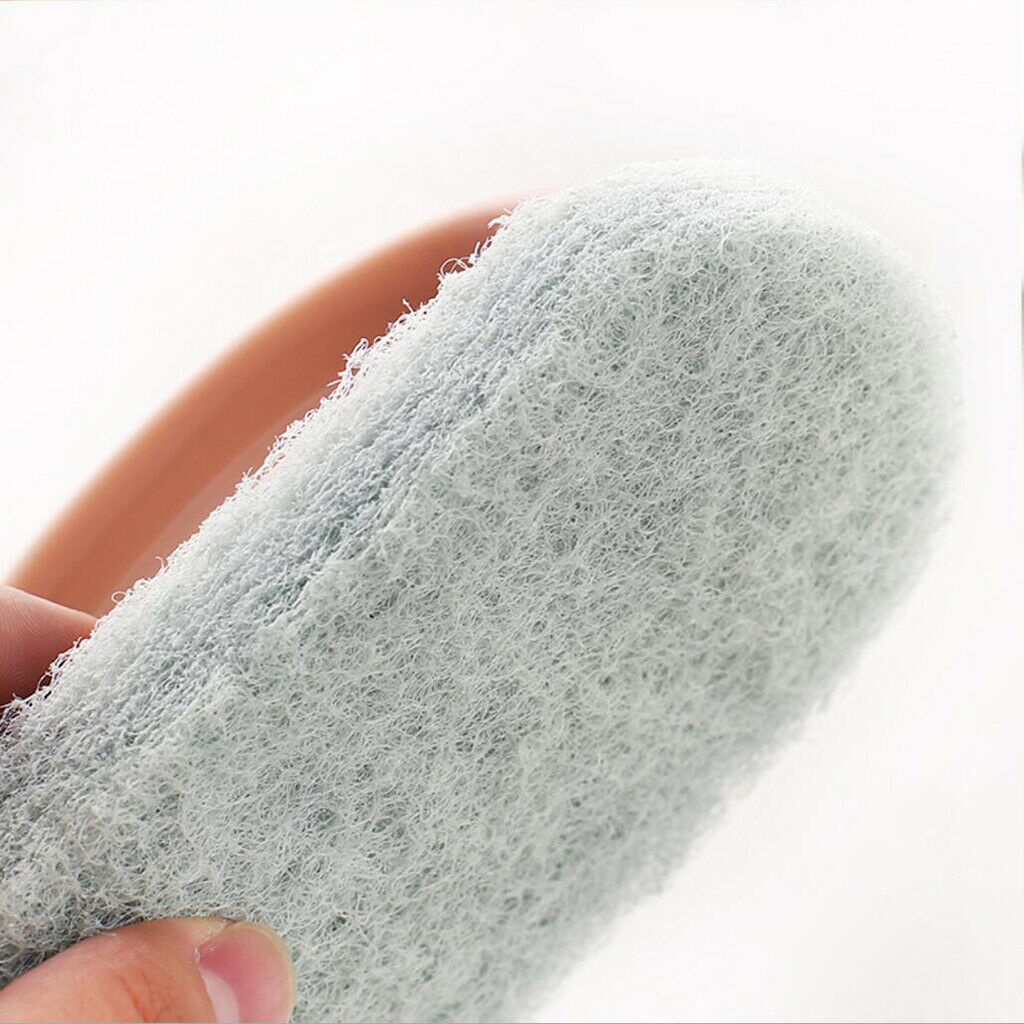 3pcs Kitchen Sink Scrubing Pad Sponge w/ Handle Bathroom Dirt Cleaning