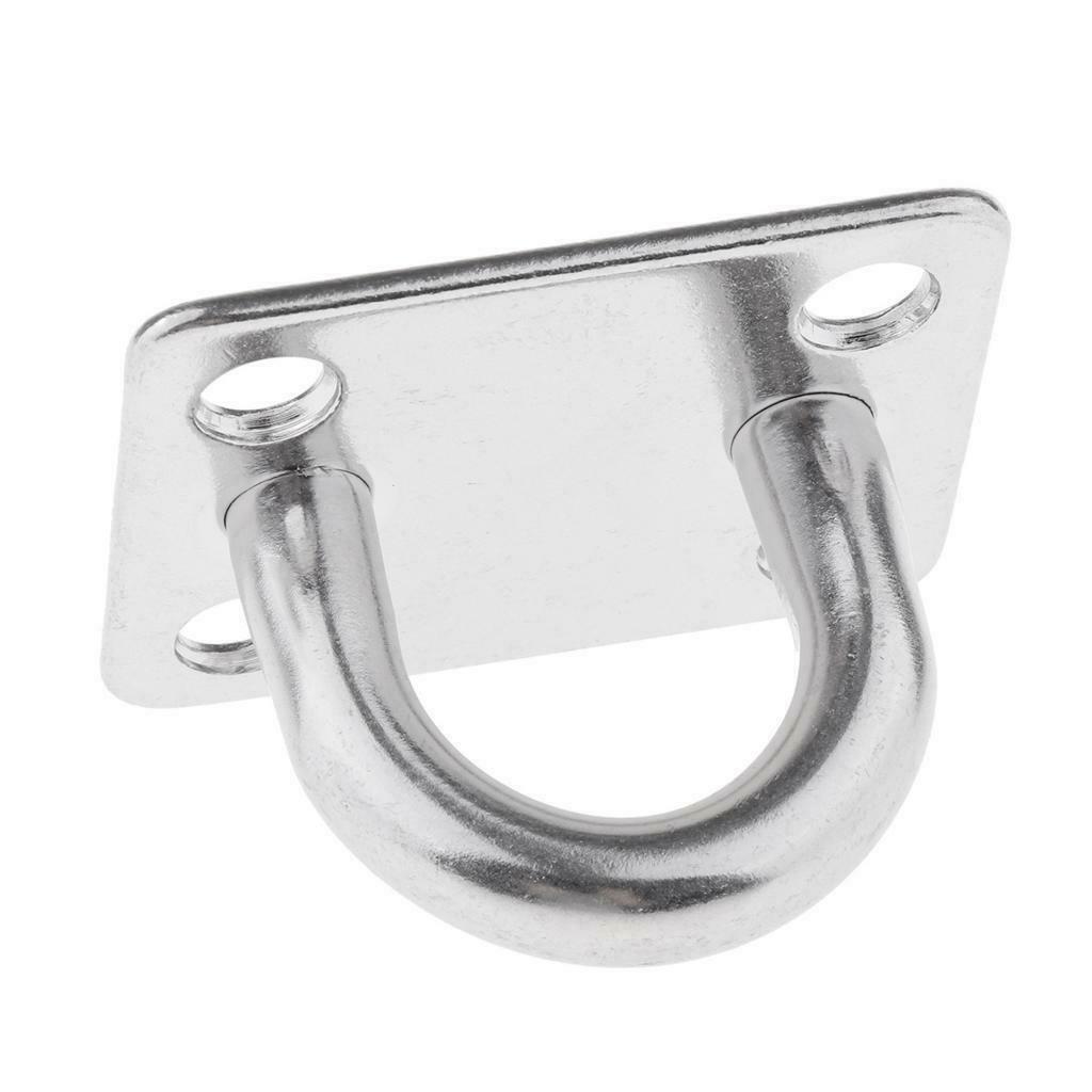 2pcs M10 Wall/Ceiling Hook Stainless Steel Pad Eye Plate Marine Boat Rigging