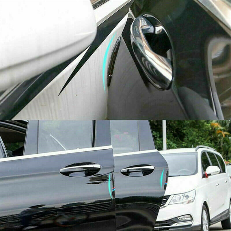 4x Carbon Fiber Car accessories Door Scratch Bumper Scuff Trim Stickers for BMW