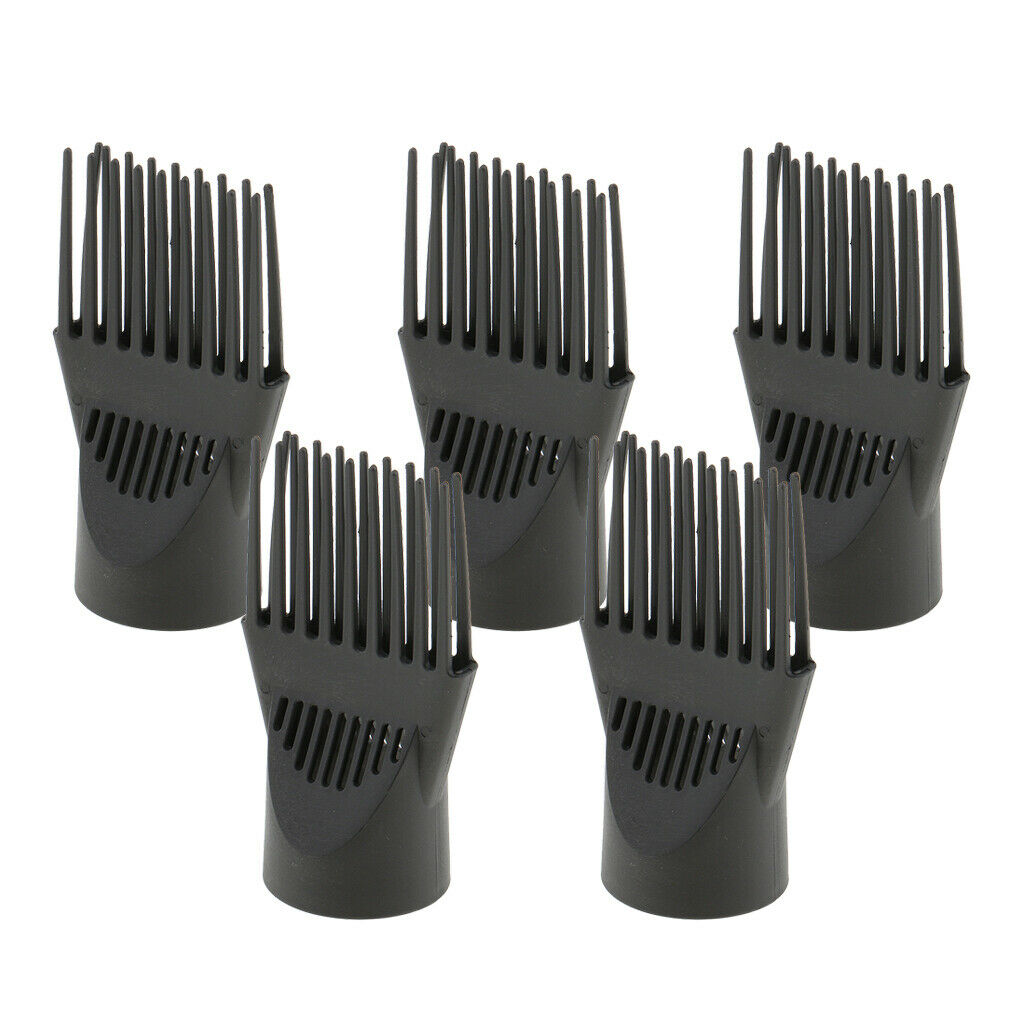 Set of 5 Professional Hair Styling Salon Hair Dryer Diffuser Comb Attachment
