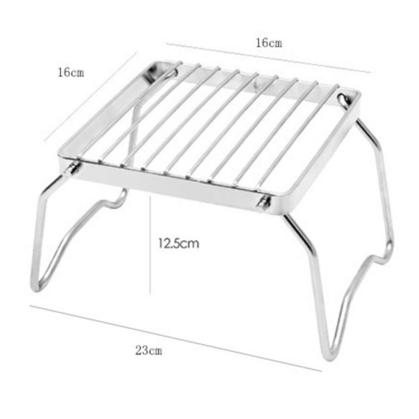 Portable Stainless Steel Grate Mini Folding Campfire Grill Fire Pit Camping