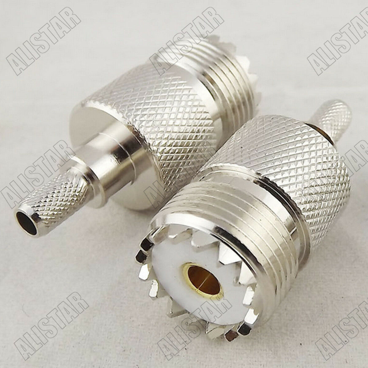 10x UHF SO239 Jack Female Solder Crimp Connector For RG58 RG142 RG400 LMR195