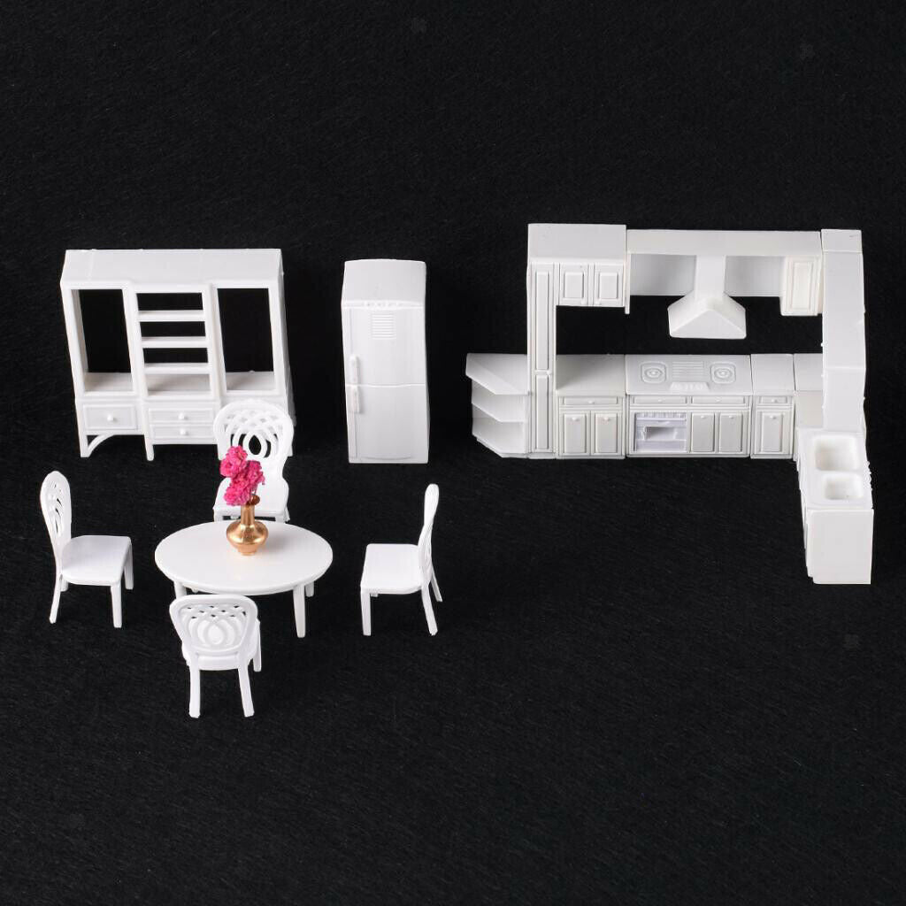 1/25 Traditional Dining Room Furniture Stove Refrigerator Cabinet Set Sand Table