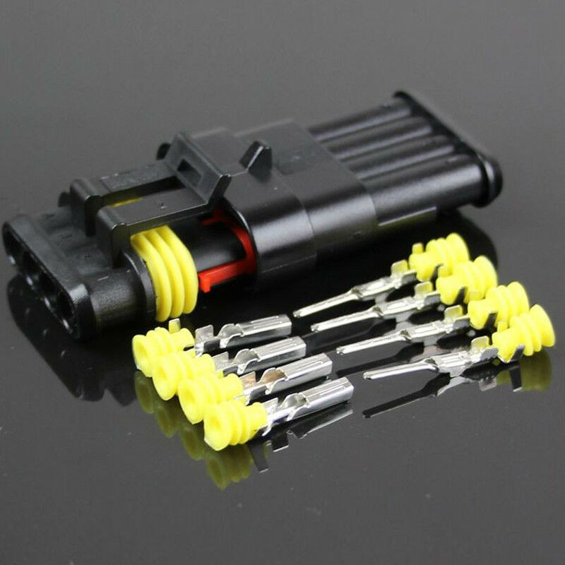 30Set Sealed Waterproof Motorcycle 1 2 3 4 5 6Pin Electrical Wire Connector Plug
