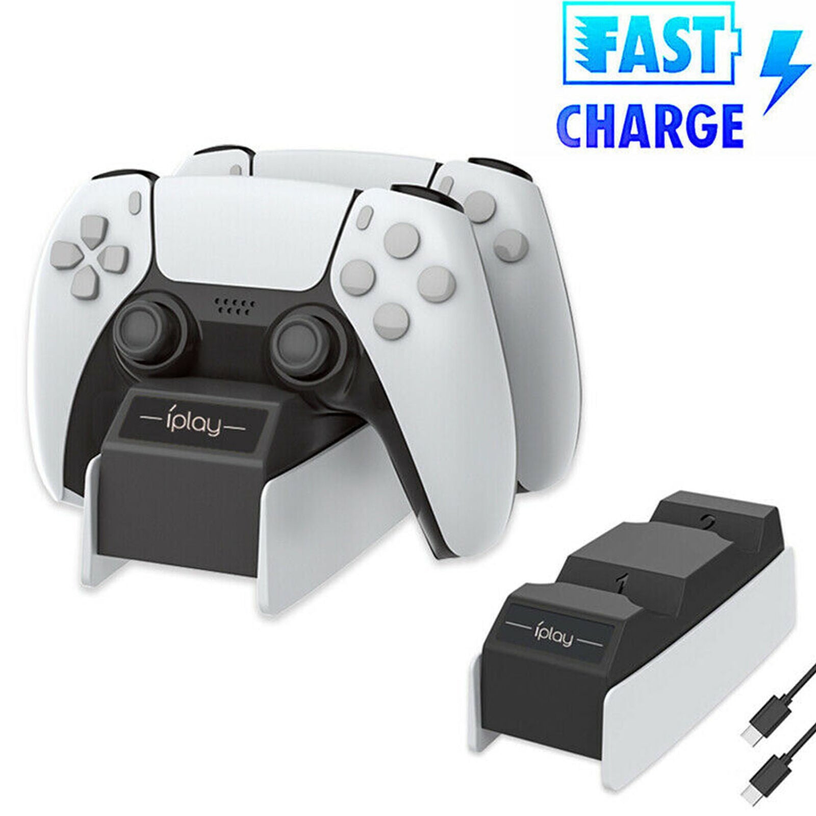 For PlayStation 5 Dualsense Controller PS5 Fast Charging Station Dock Stand