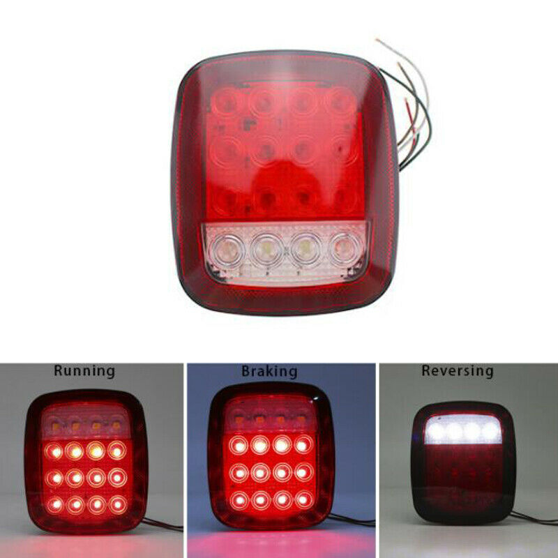 16LED Stop Tail Light Brake Lamp Turn Reverse Fit For Jeep Wrangler TJ CJ 76-06