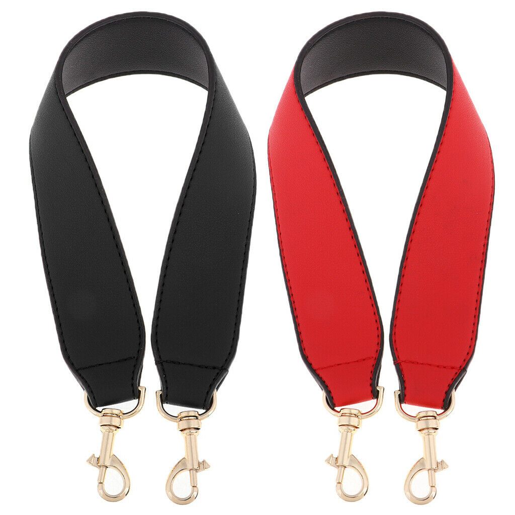 2x Women Wide Shoulder Bag Strap PU Leather Crossbody Bag Handle DIY Bag